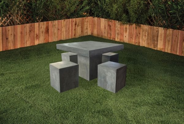 Gist Piazza: Concrete Sets Table with Stools/ Benches - G-PIAZZA GFRC
