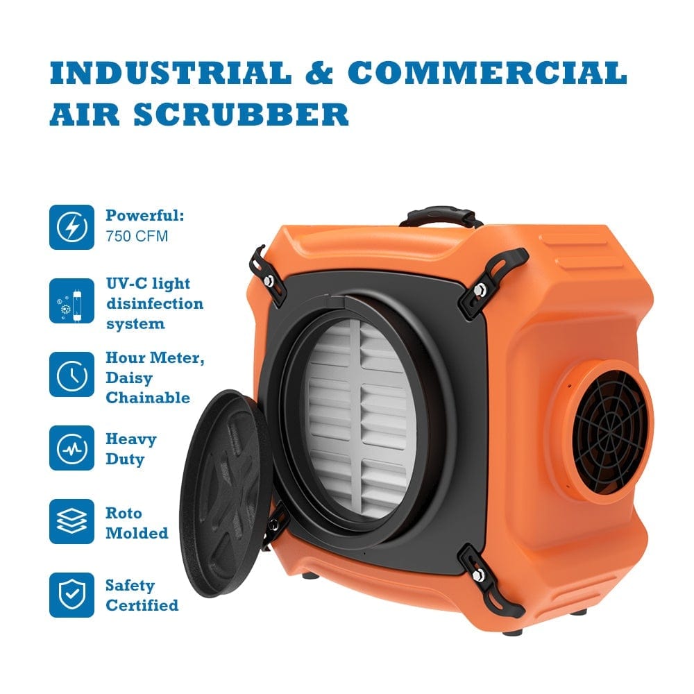 Air Scrubber Alorair Pureairo Hepa Max 970 Professional 3-Stage Filtration Air Scrubber Alorair