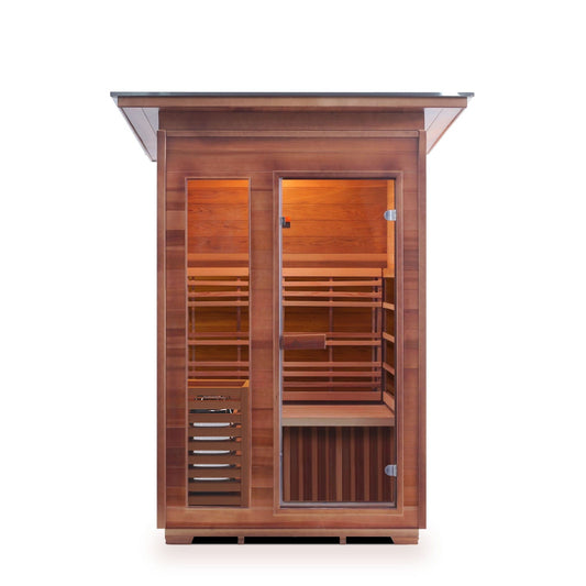 Enlighten Dry Traditional Sauna SunRise - 2 Slope - 2 Person Outdoor Sauna
