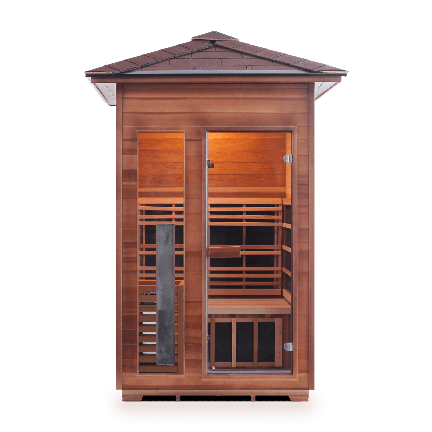 Enlighten Infrared/Traditional Sauna DIAMOND - 2 Peak - 2 Person Outdoor Sauna