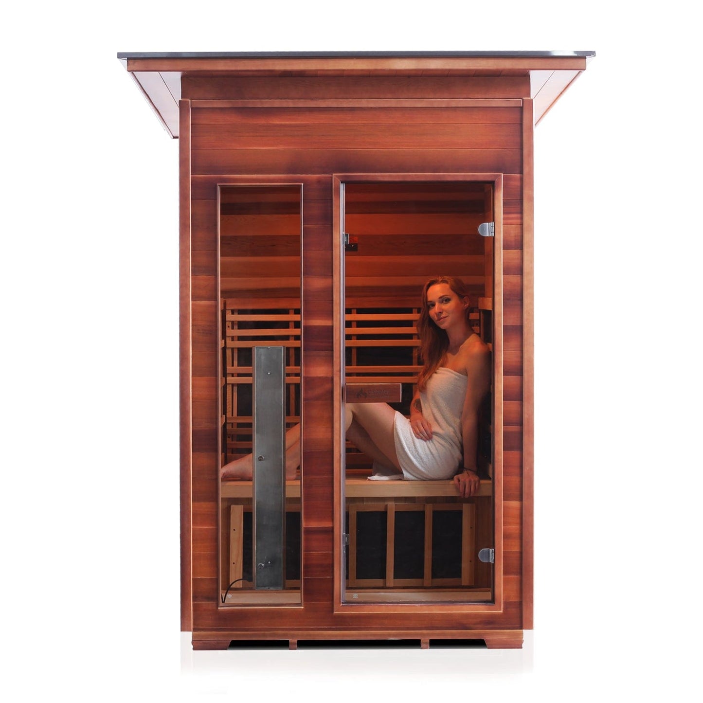 Enlighten Full Spectrum Infrared Sauna RUSTIC - 2 Slope - 2 Person Outdoor Sauna