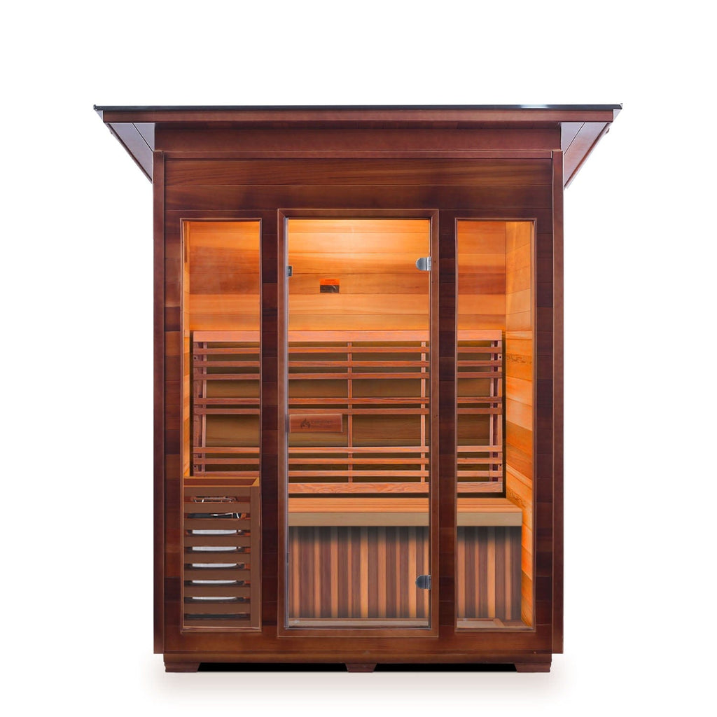 Enlighten Dry Traditional Sauna SunRise - 3 Slope - 3 Person Outdoor Sauna