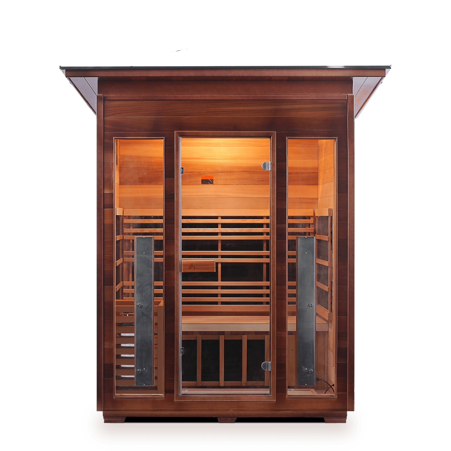Enlighten Infrared/Traditional Sauna DIAMOND - 3 Slope - 3 Person Outdoor Sauna