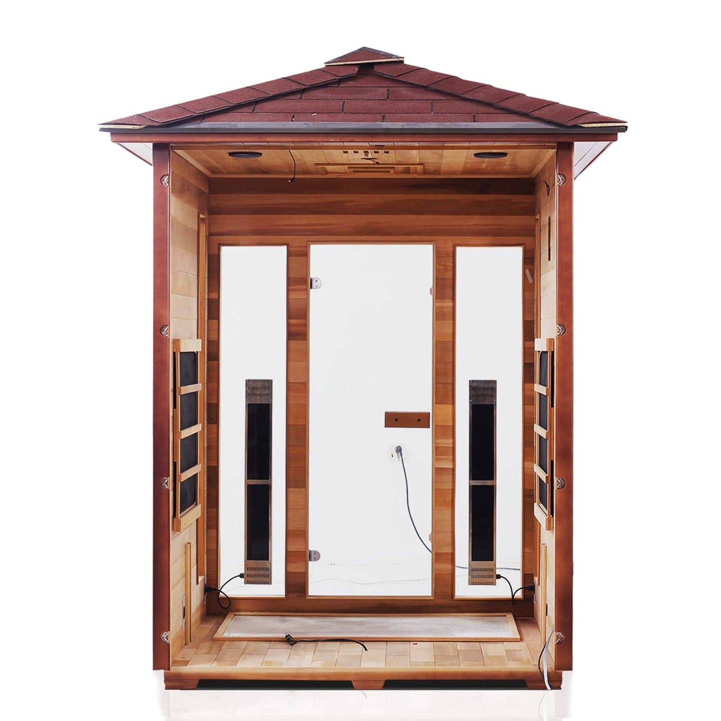 Enlighten Full Spectrum Infrared Sauna RUSTIC - 3 Peak - 3 Person Outdoor Sauna