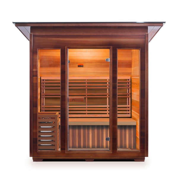 Enlighten Dry Traditional Sauna SunRise - 4 Slope - 4 Person Outdoor Sauna