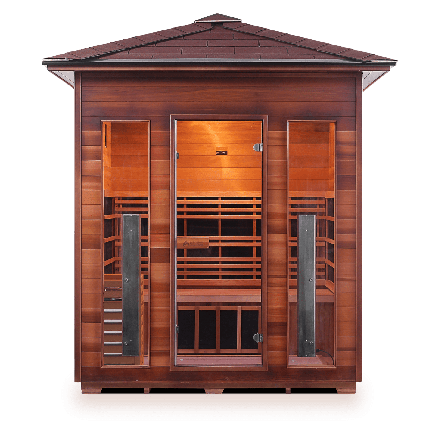 Enlighten Infrared/Traditional Sauna DIAMOND - 4 Peak - 4 Person Outdoor Sauna