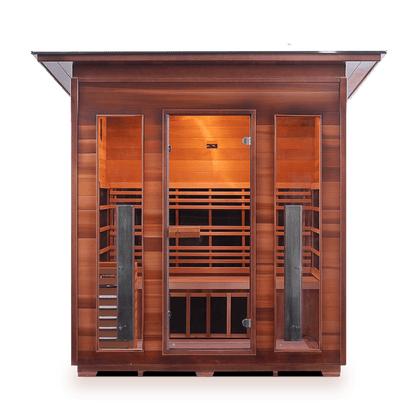 Enlighten Infrared/Traditional Sauna DIAMOND - 4 Slope - 4 Person Outdoor Sauna