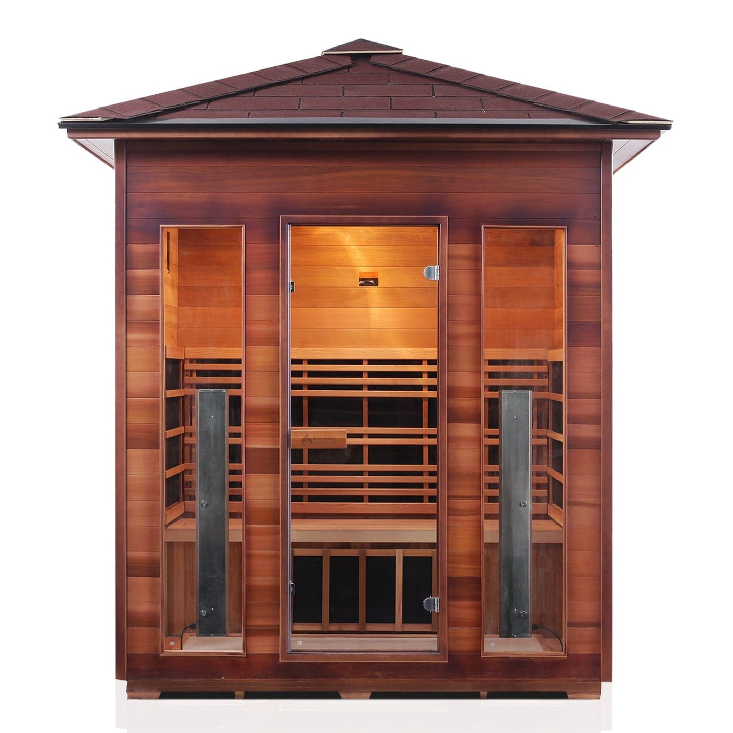 Enlighten Full Spectrum Infrared Sauna RUSTIC  - 4 Peak - 4 Person Outdoor Sauna