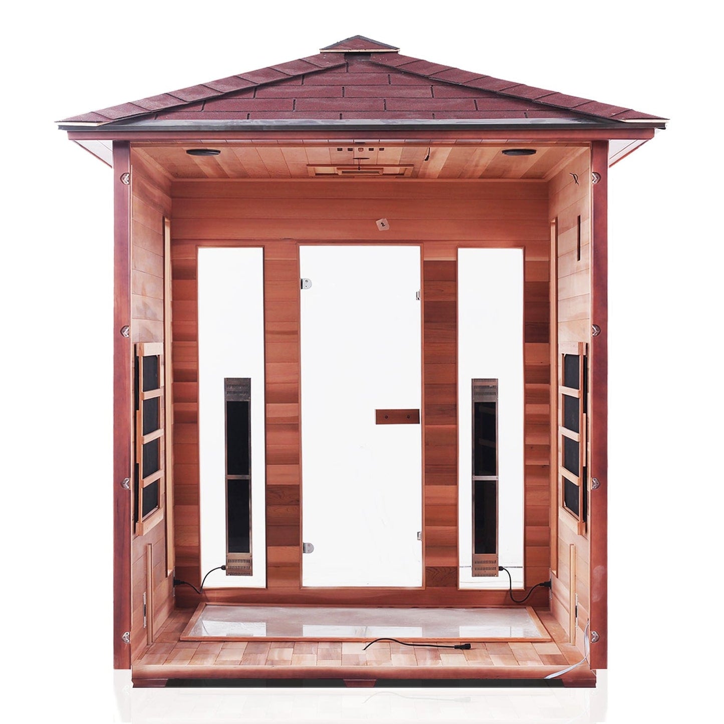 Enlighten Full Spectrum Infrared Sauna RUSTIC  - 4 Peak - 4 Person Outdoor Sauna