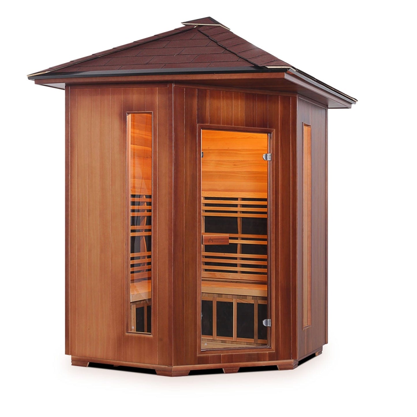 Enlighten Full Spectrum Infrared Sauna RUSTIC  - 4C Peak - 4 Person Outdoor Sauna