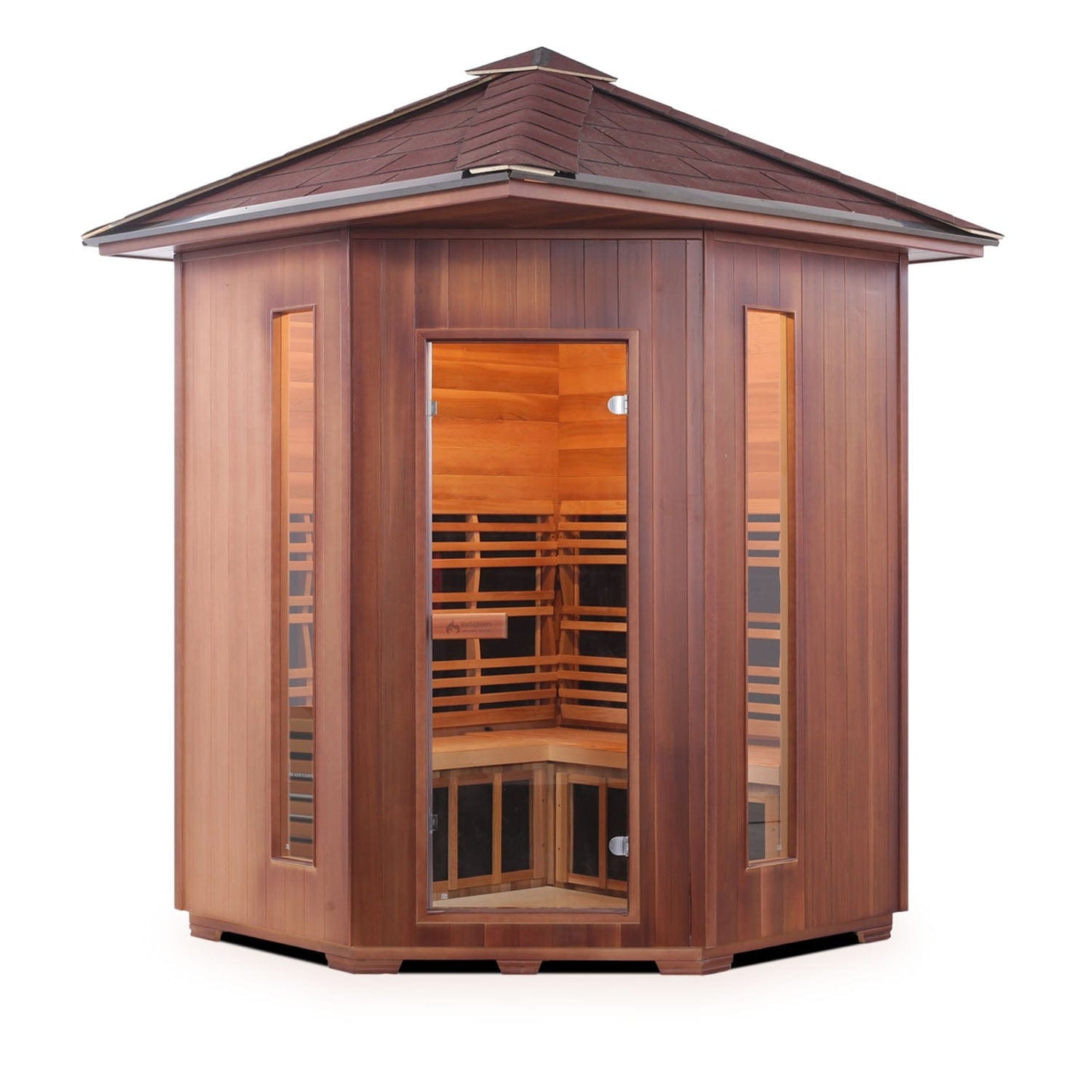 Enlighten Infrared/Traditional Sauna DIAMOND - 4C Peak - 3 Person Outdoor Sauna