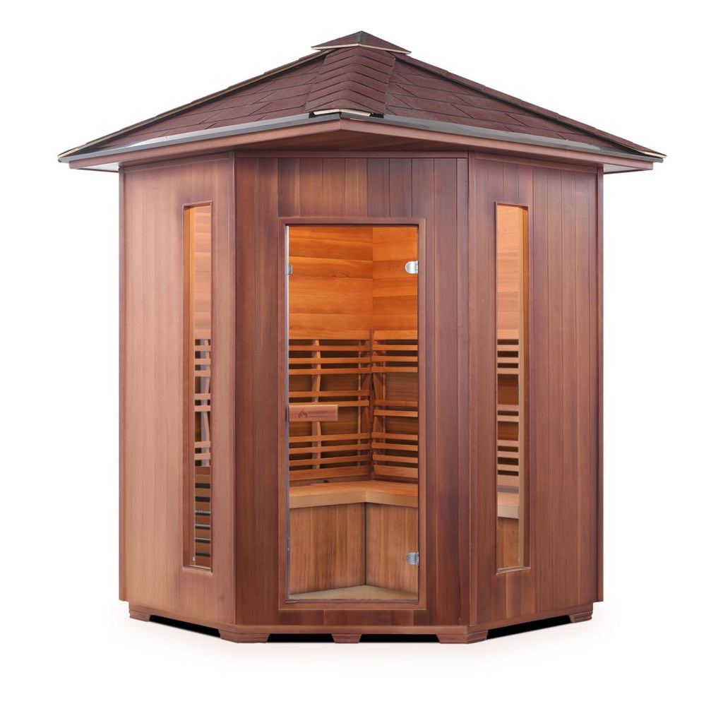 Photograph of the Enlighten Dry Traditional Sauna SunRise - 4C Peak - 4 Person Outdoor Sauna offered by Airpuria.