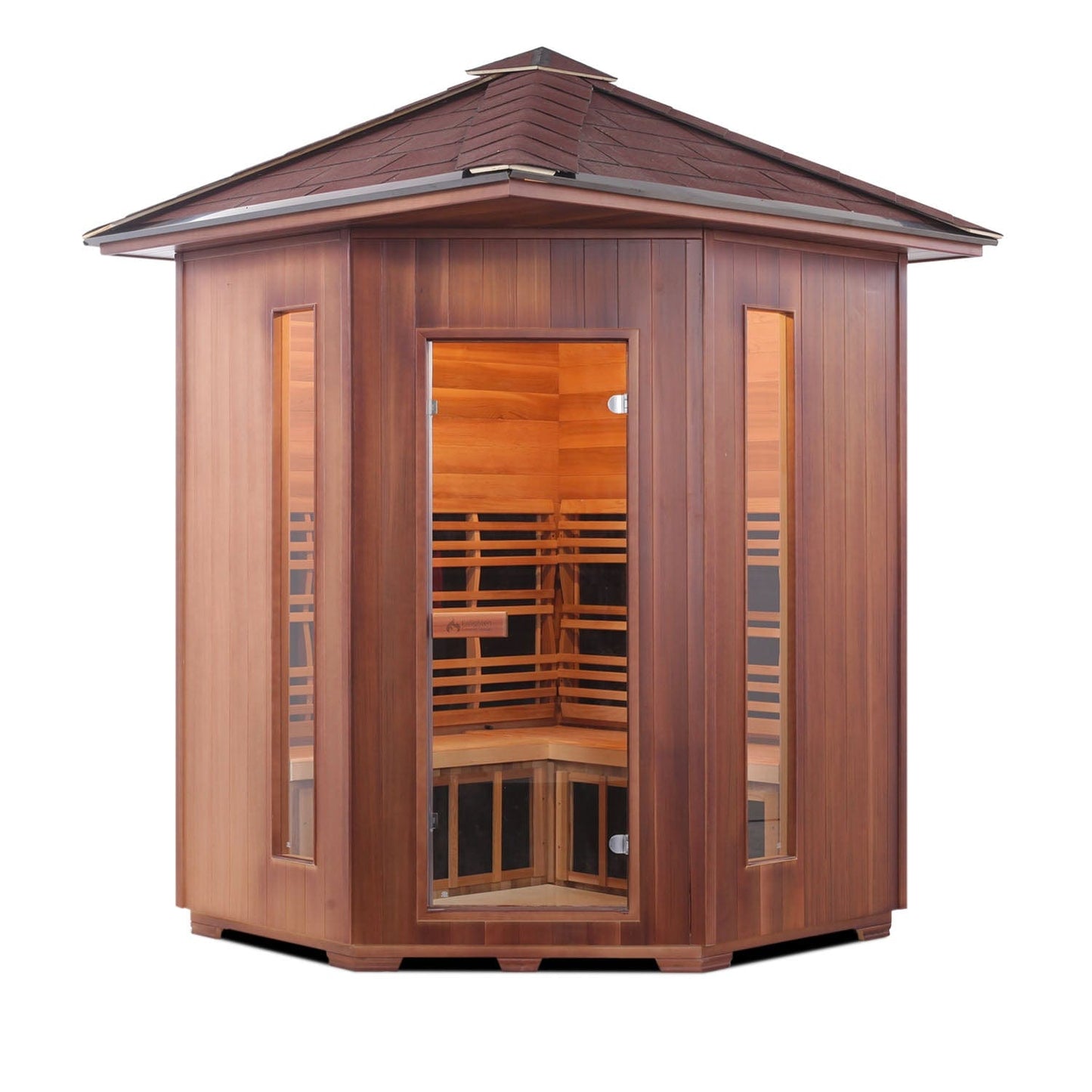 Enlighten Full Spectrum Infrared Sauna RUSTIC  - 4C Peak - 4 Person Outdoor Sauna