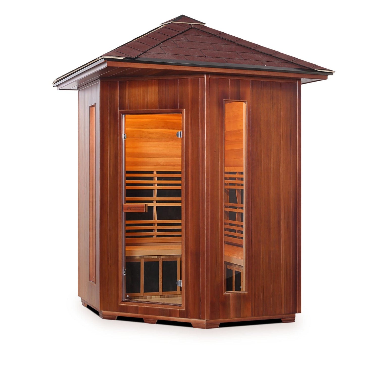 Enlighten Full Spectrum Infrared Sauna RUSTIC  - 4C Peak - 4 Person Outdoor Sauna