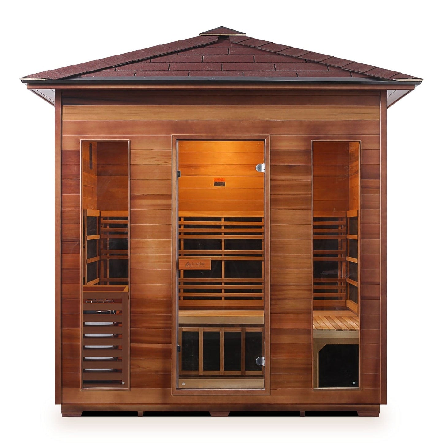 Enlighten Infrared/Traditional Sauna DIAMOND - 5 Peak - 5 Person Outdoor Sauna