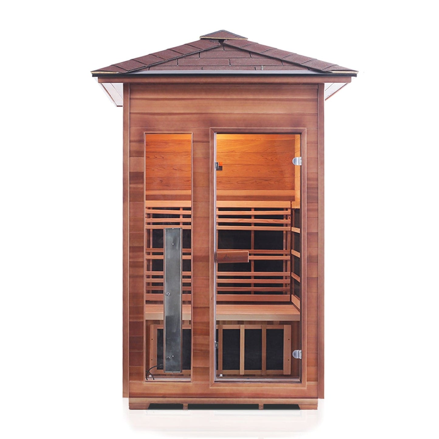 Enlighten Full Spectrum Infrared Sauna RUSTIC - 2 Peak - 2 Person Outdoor Sauna