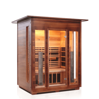 Enlighten Full Spectrum Infrared Sauna RUSTIC - 3 Indoor - 3 Person Sauna