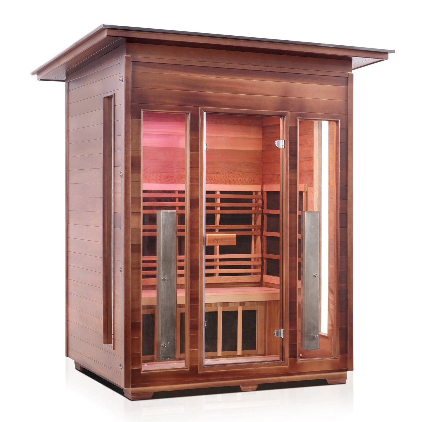 Enlighten Full Spectrum Infrared Sauna RUSTIC  - 4 Slope - 4 Person Outdoor Sauna