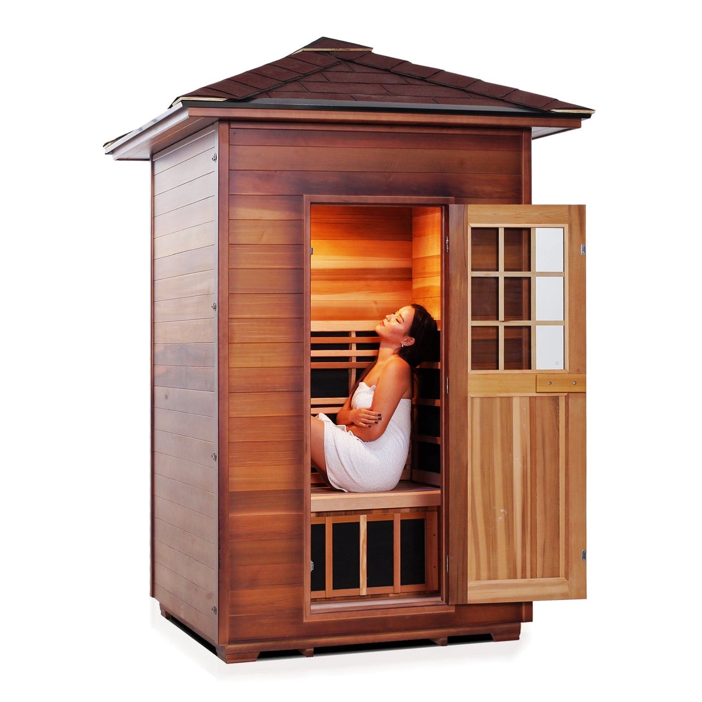 Enlighten Full Spectrum Infrared Sauna SIERRA - 2 Peak - 2 Person Outdoor Sauna