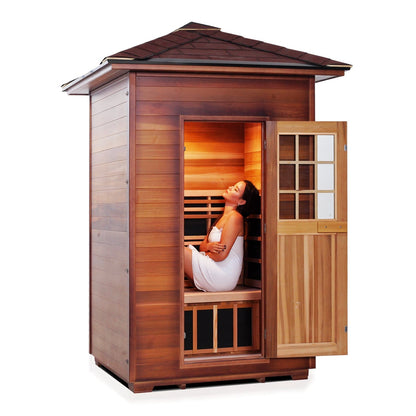 Enlighten Full Spectrum Infrared Sauna SIERRA - 2 Peak - 2 Person Outdoor Sauna