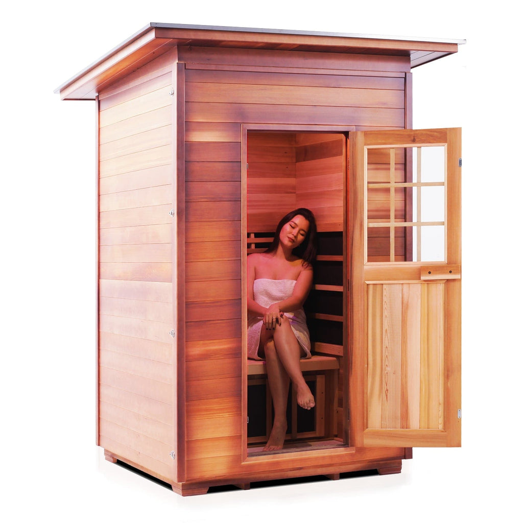 Enlighten Infrared/Traditional Sauna SAPPHIRE - 2 Slope - 2 Person Outdoor Sauna