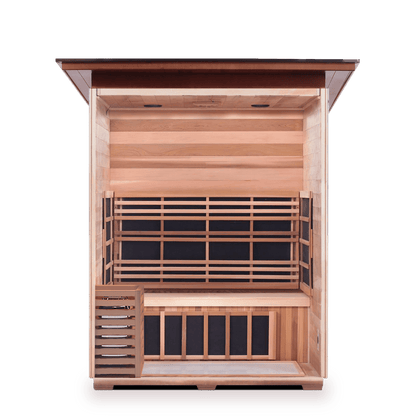 Enlighten Infrared/Traditional Sauna SAPPHIRE - 3 Slope - 3 Person Outdoor Sauna