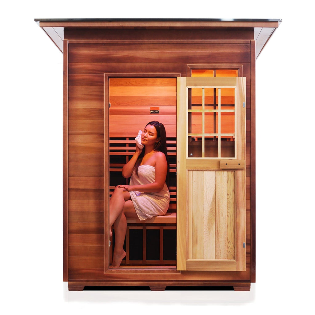 Enlighten Full Spectrum Infrared Sauna SIERRA - 3 Slope - 3 Person Outdoor Sauna