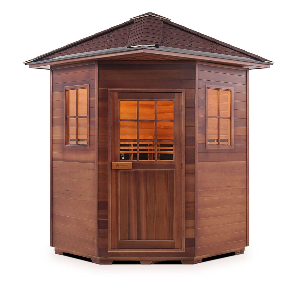 Enlighten Infrared/Traditional Sauna SAPPHIRE - 4C Peak - 4 Person Outdoor Sauna