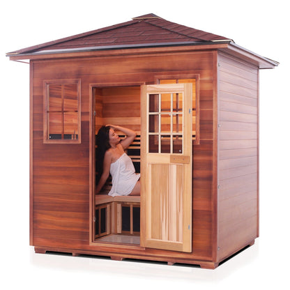 Enlighten Full Spectrum Infrared Sauna SIERRA - 5 Peak - 5 Person - Outdoor Sauna