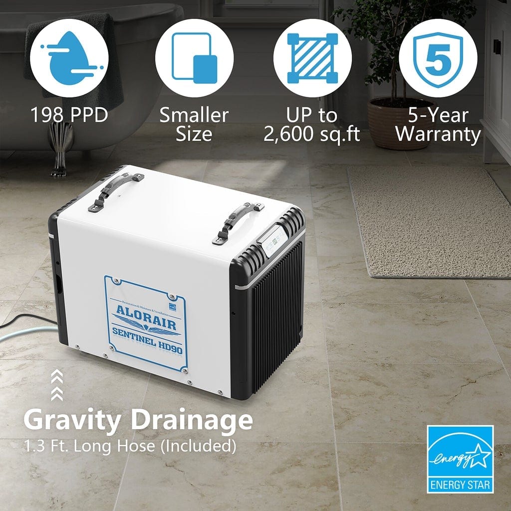 Dehumidifiers Alorair® Sentinel HD90 Energy Star Basement & Crawl Space Dehumidifier 90 Pints/Day Alorair