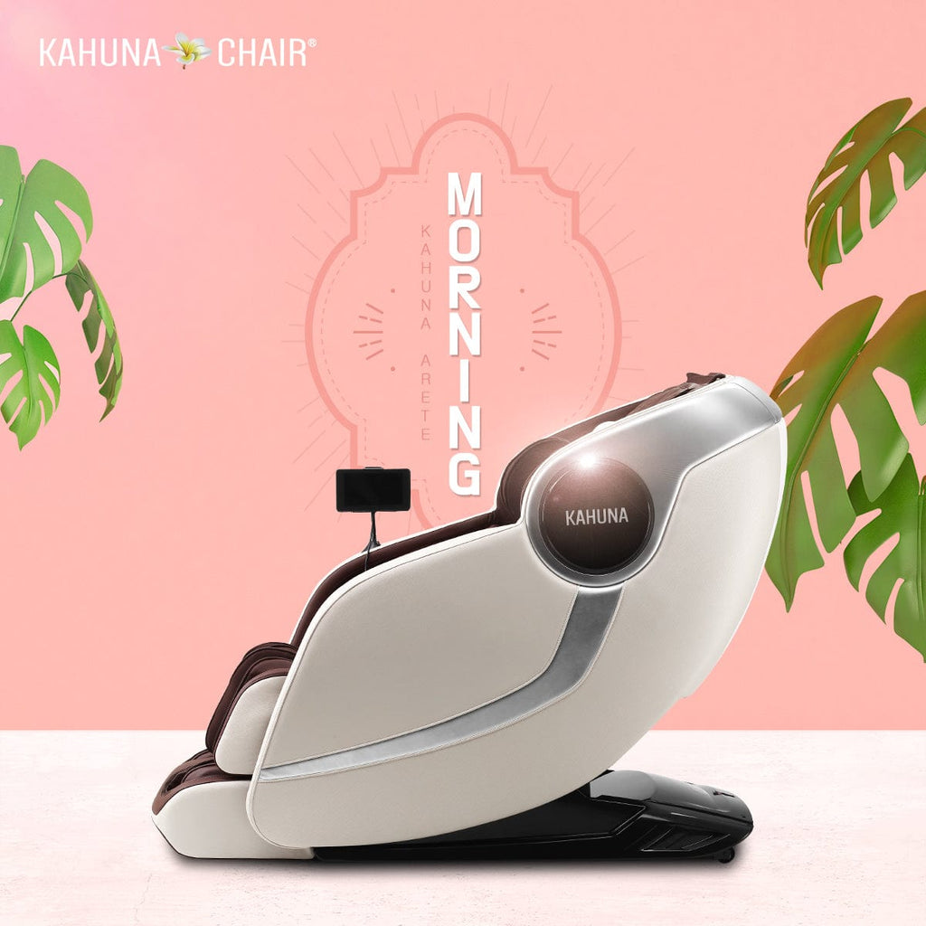 Kahuna Chair – EM Arete [Ivory/Brown] - Massage Chair