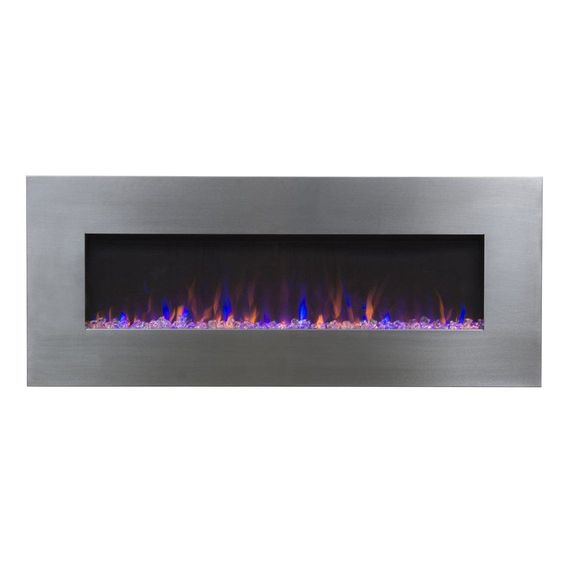 AudioFlare Stainless 50" Recessed Electric Fireplace Touchstone