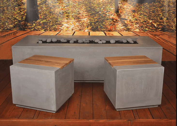 Archpot Aura Rectangle Fire Table - FGAURAREC78-FT