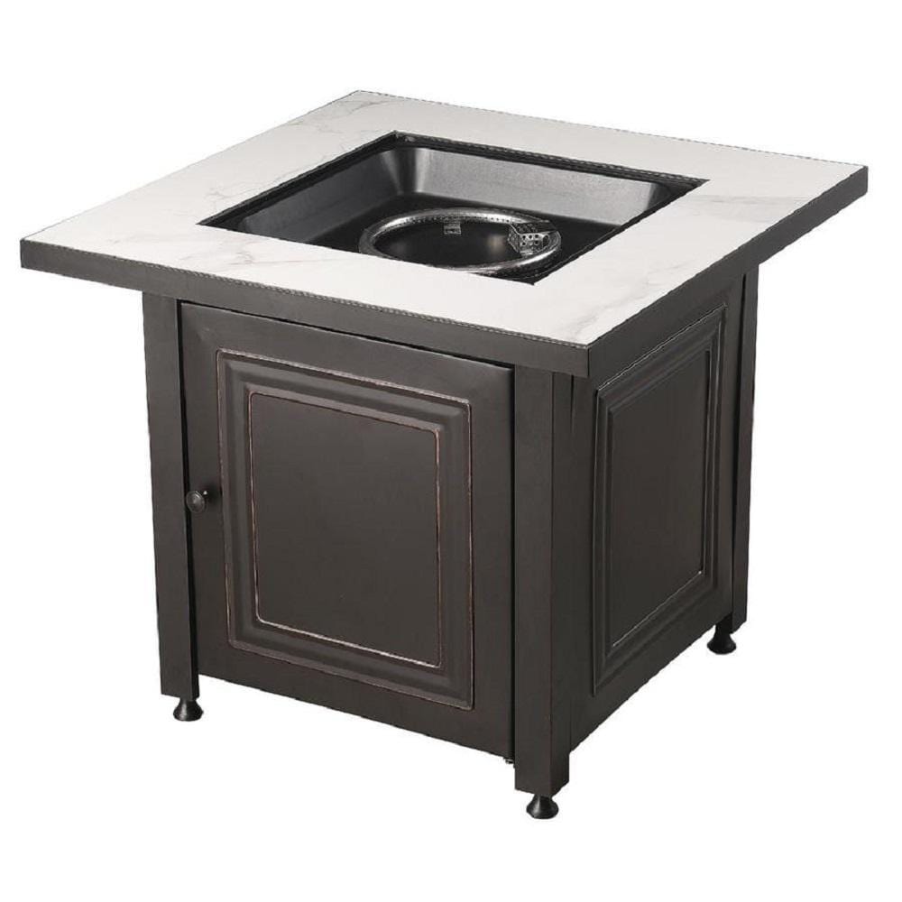 Fire Table Blue Rhino GAD15261SP Fire Pit LP Gas Table Black, Beige Mr. Bar-B-Q Products