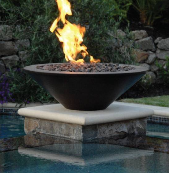 Archpot Geo Round Fire Table - FGGRD48X15-FT