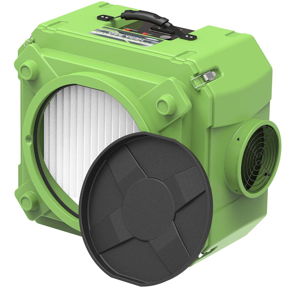 Air Scrubber Alorair® Cleanshield Hepa 550 Air Scrubber With Filter Change Light And Variable Speed Green Alorair