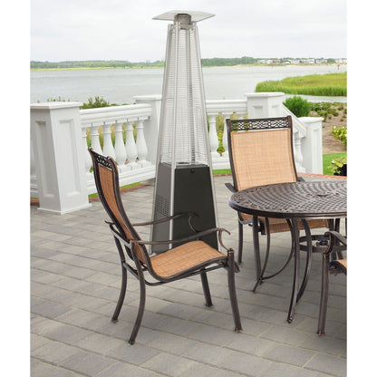 Patio Heater Hanover/HAN101BLKL - Pyramid Flame Glass patio heater Hanover