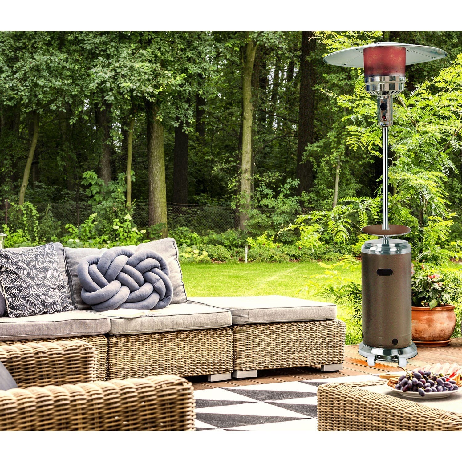 Hanover - Steel Umbrella Patio Heater, 7' tall, Propane, 41,000 BTU