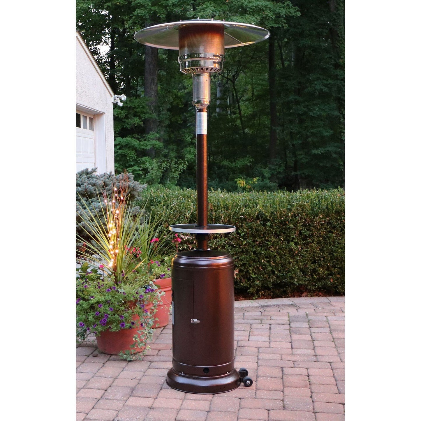 Patio Heater Hanover Steel Umbrella Patio Heater HAN001BR Hanover