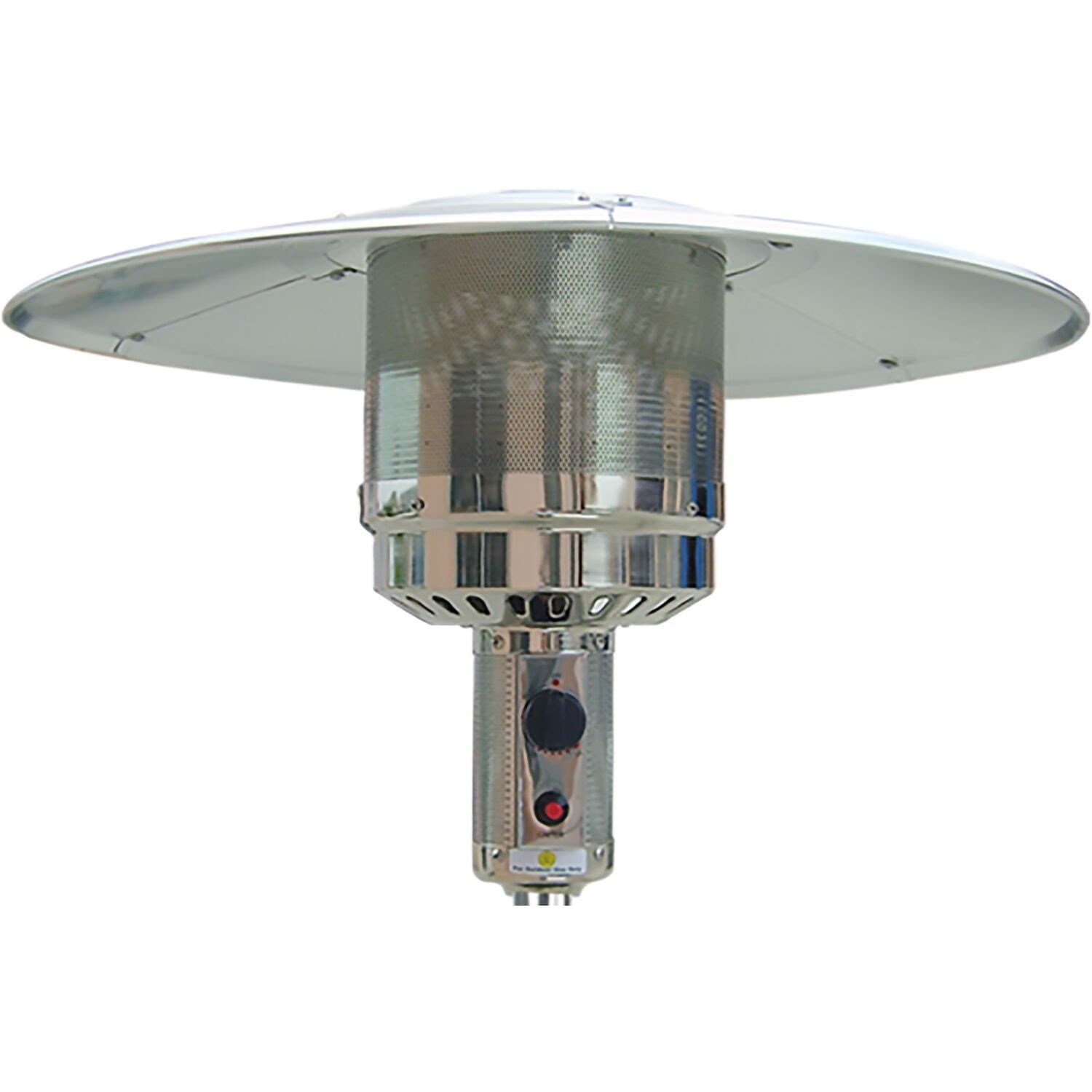 Hanover 48,000 BTU 7 ft. Steel Umbrella Propane Patio Heater, Stainless Steel, HAN003SSL