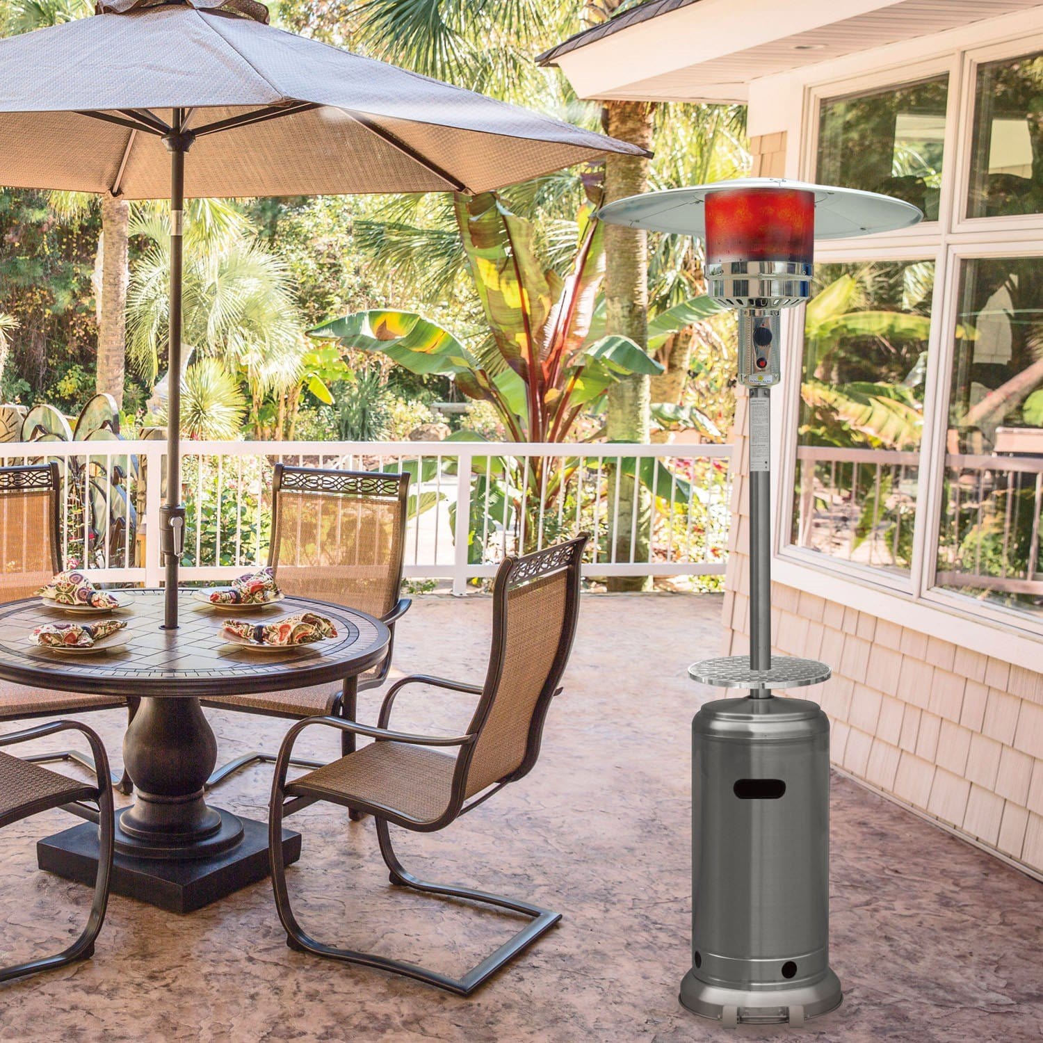 Patio Heater Hanover/HAN003SS-CV Steel Umbrella patio heater Hanover