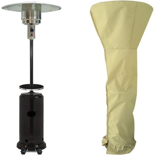 hanover umbrella patio heater brass SUNHEAT Round Black Portable Propane 000 BTUs of heat for up to an 18 Heaters Hanover 7-Ft. 41,000 BTU