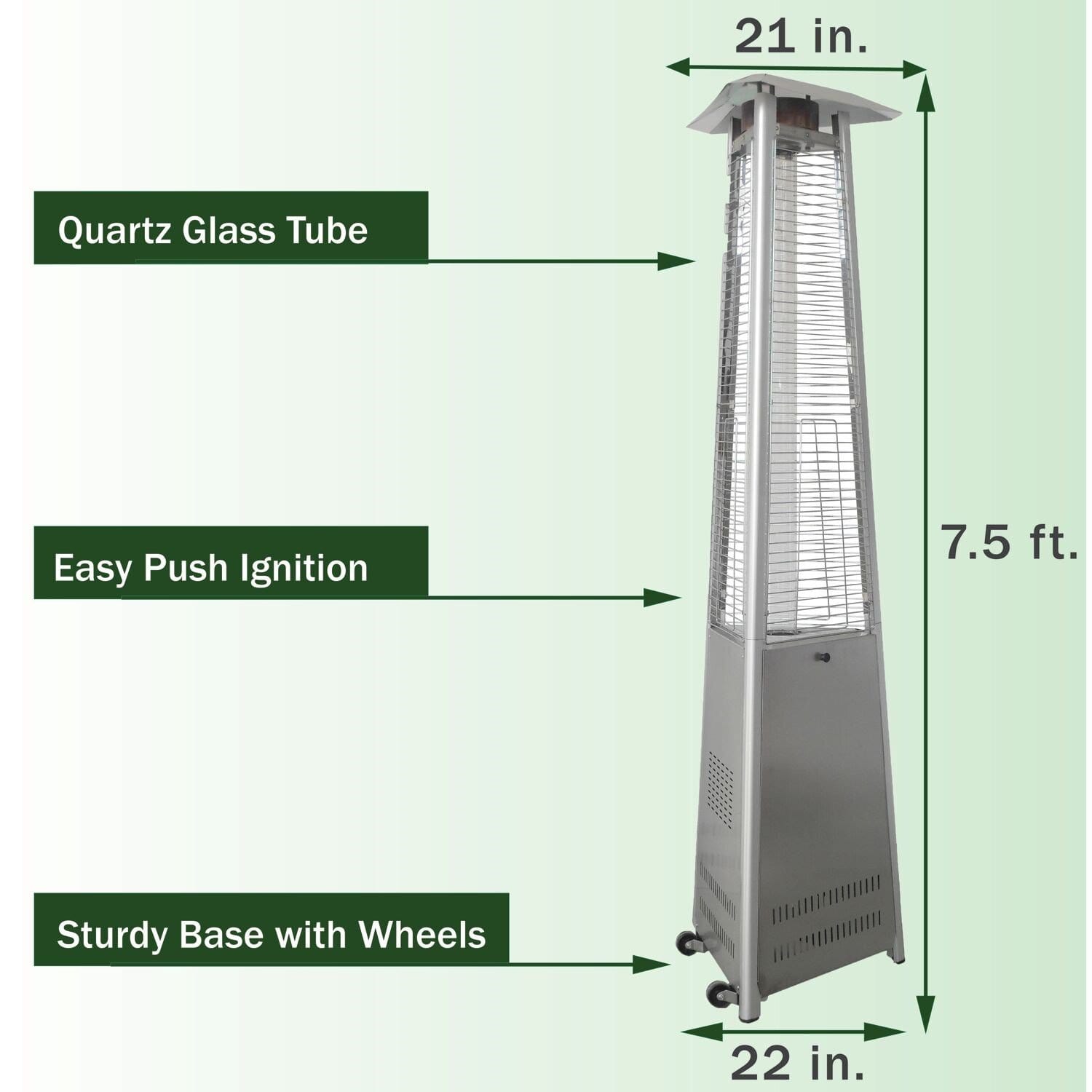 Patio Heater Hanover/HAN104SS - Triangle Patio Heater Hanover