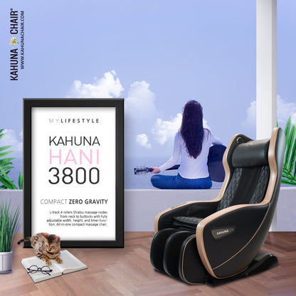 Kahuna Chair – [CM] L-Track Zero Gravity Compact Kahuna Massage Chair, Hani3800 [Gold]