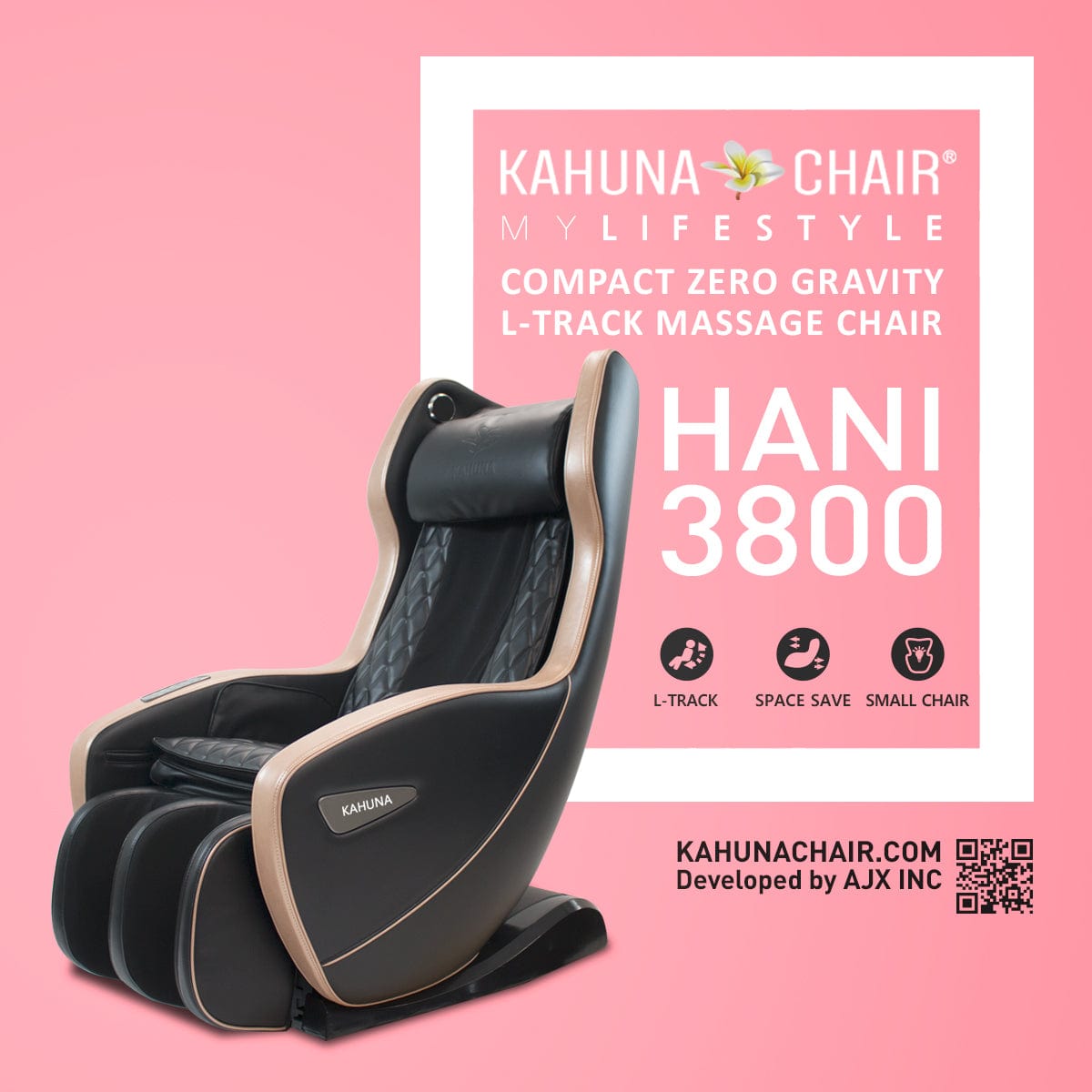 Kahuna Chair – [CM] L-Track Zero Gravity Compact Kahuna Massage Chair, Hani3800 [Gold]