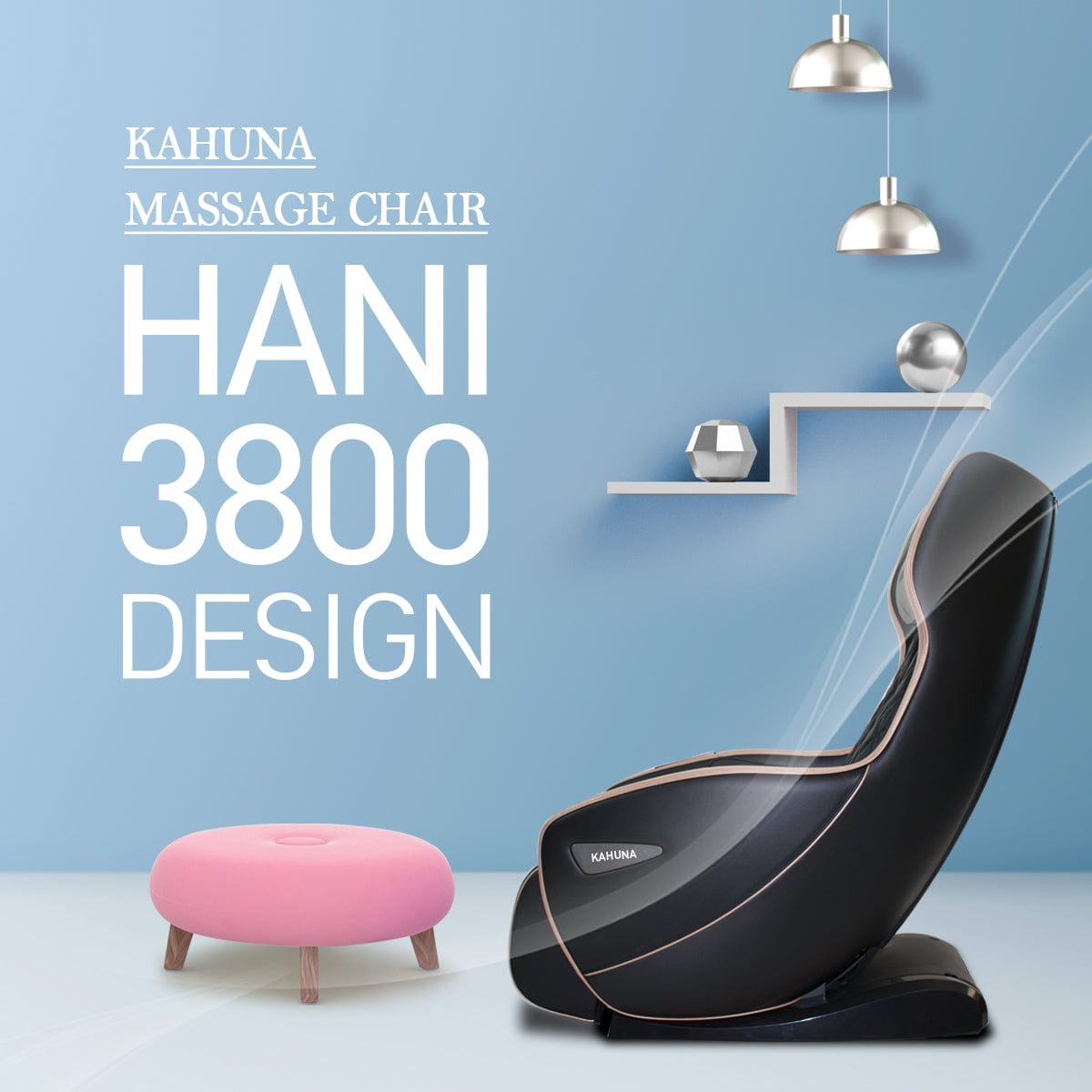 Kahuna Chair – [CM] L-Track Zero Gravity Compact Kahuna Massage Chair, Hani3800 [Gold]