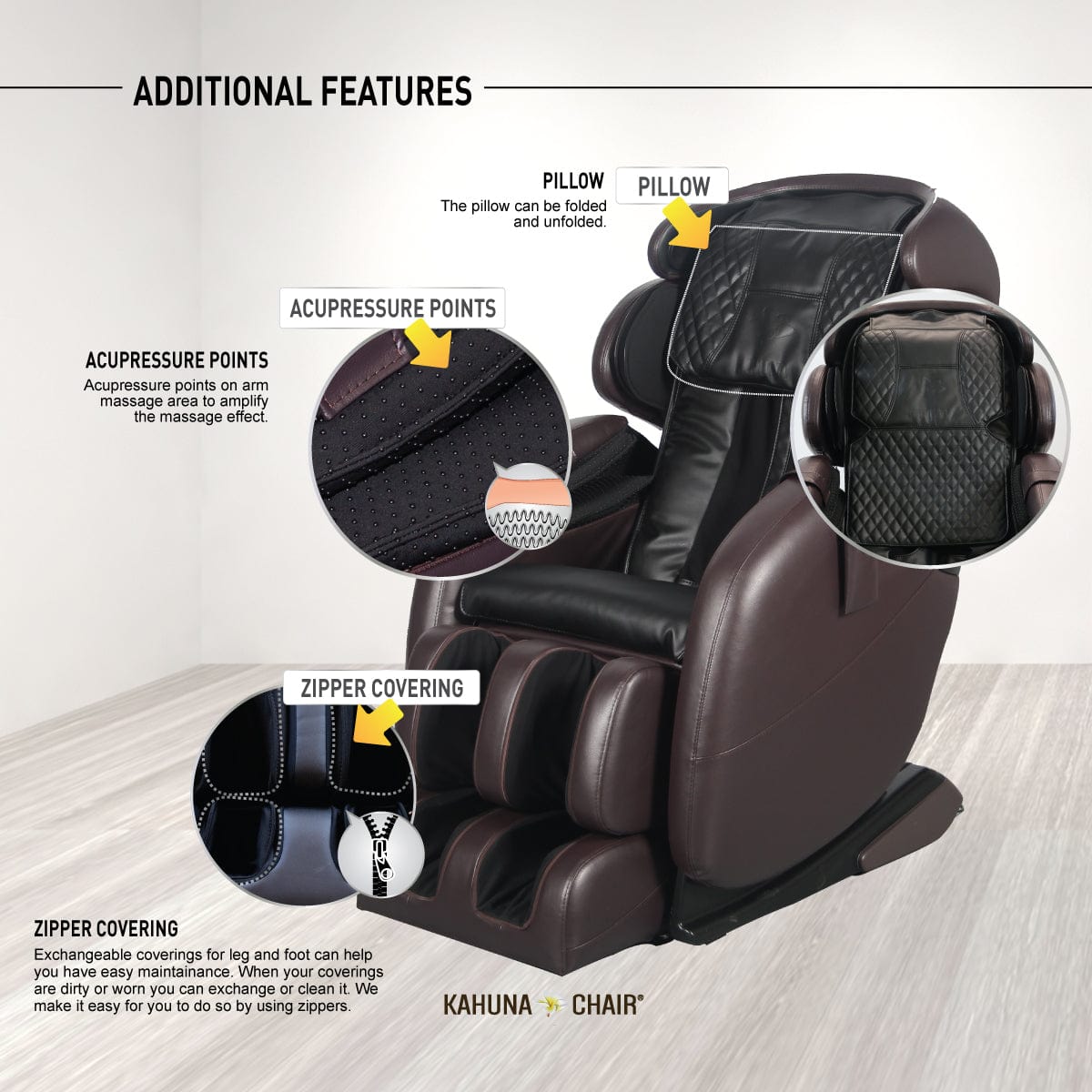 Kahuna Chair – LM 6800S [Dark Brown] - Massage Chair