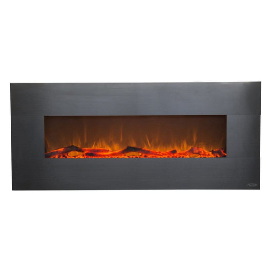 The Onyx Stainless 50" Wall Mounted Electric Fireplace Touchstone