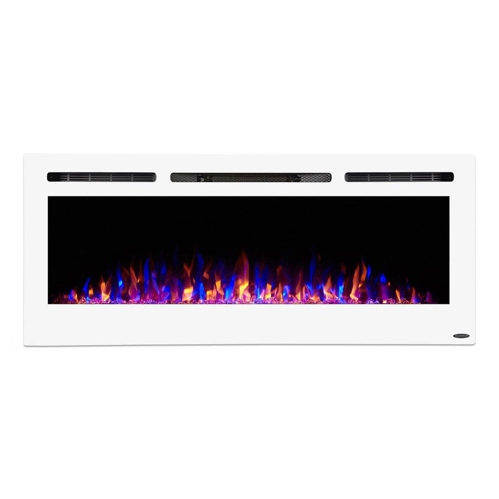 The Sideline 50 White 50" Recessed Electric Fireplace Touchstone