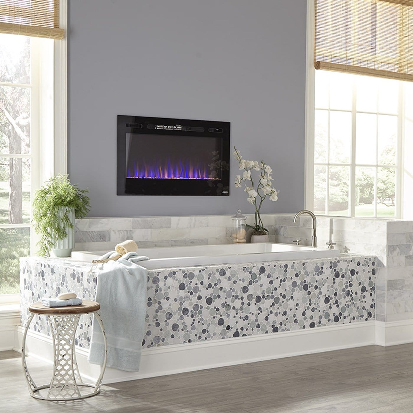 The Sideline 36 36" Recessed Electric Fireplace Touchstone